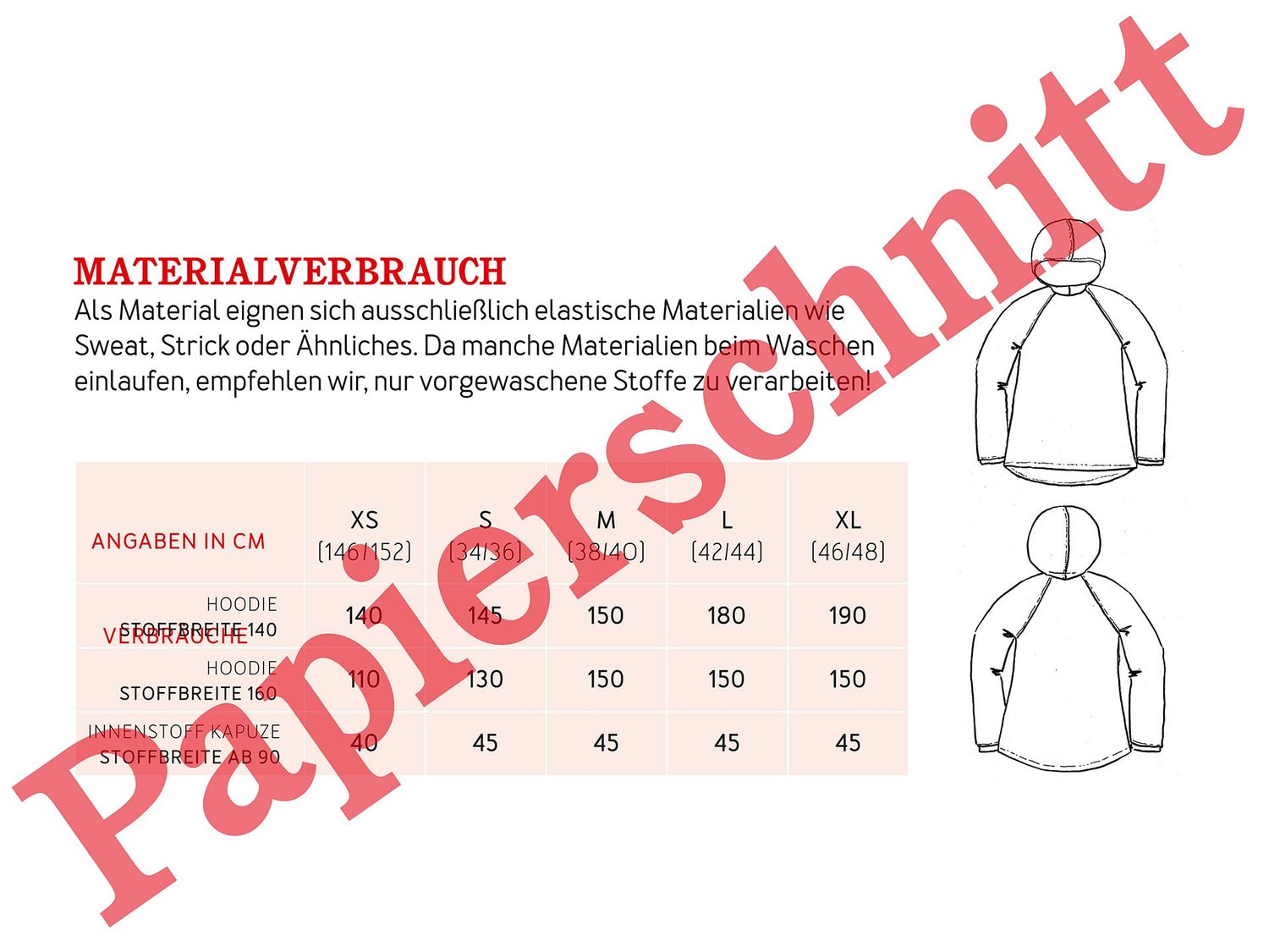 Kapuzensweater - FRAU TONI - Papierschnittmuster-2 Kapuzensweater - FRAU TONI - Papierschnittmuster-2