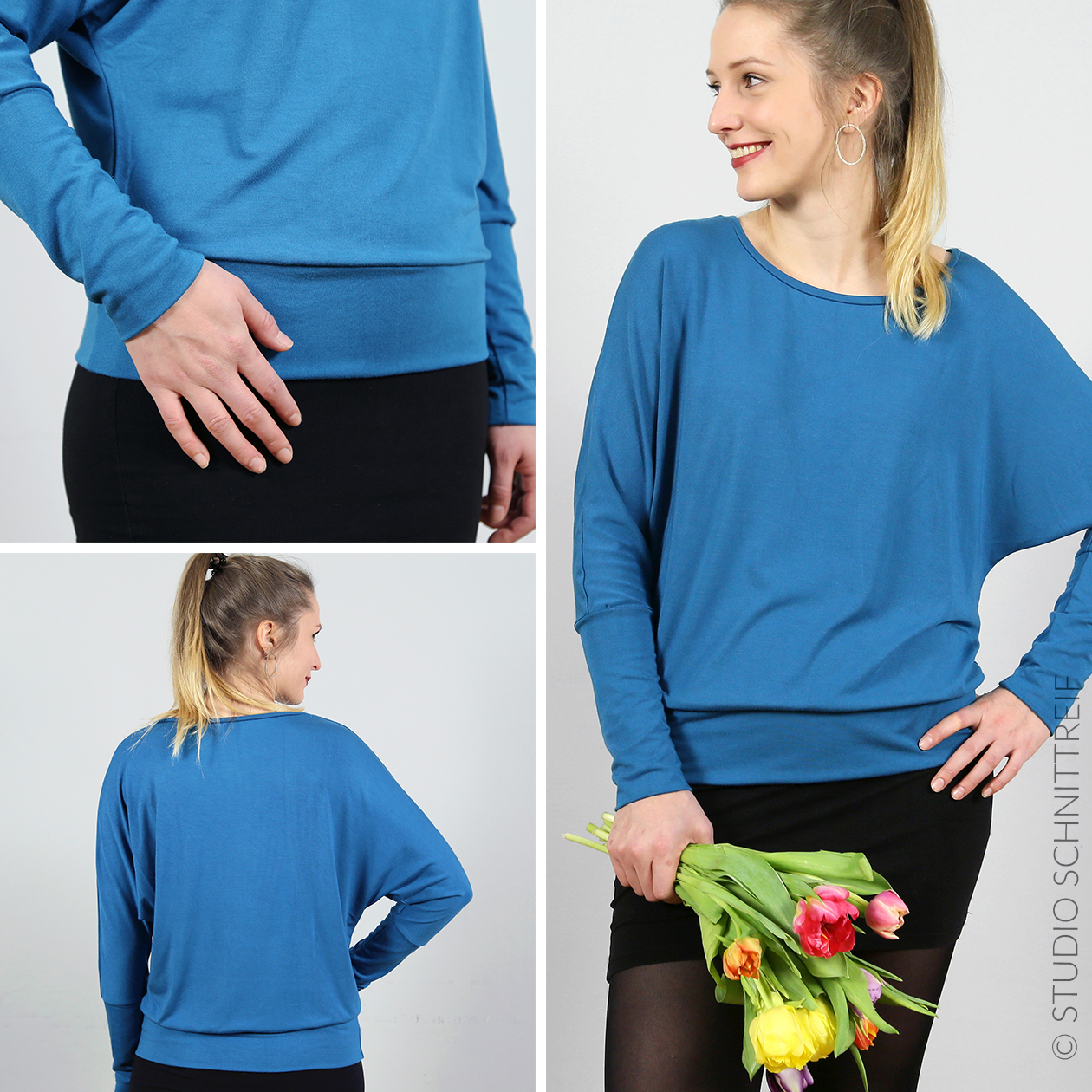 Fledermausshirt - FRAU USEDOM - Papierschnittmuster-1 Fledermausshirt - FRAU USEDOM - Papierschnittmuster-1