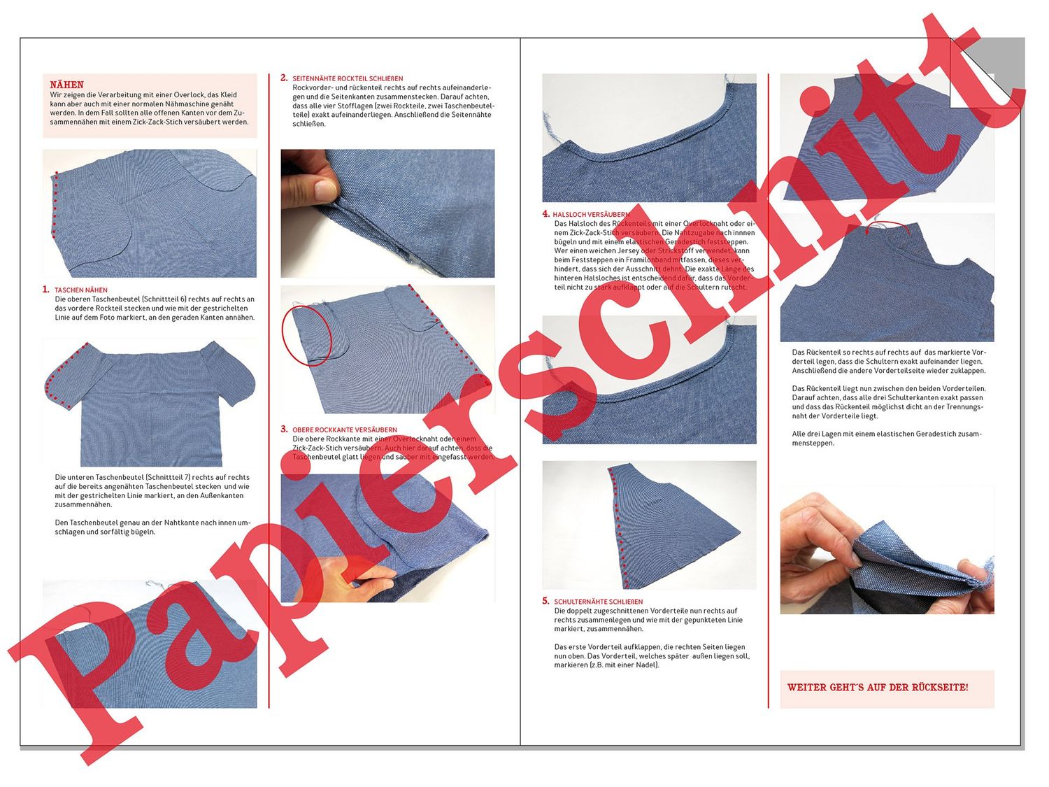 Jerseykleid Wickeloptik - FRAU VILMA - Papierschnittmuster-3 Jerseykleid Wickeloptik - FRAU VILMA - Papierschnittmuster-3