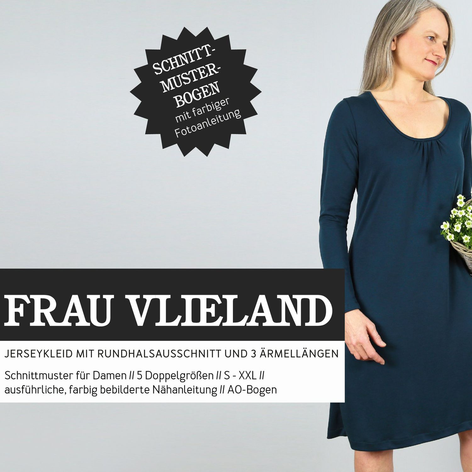 Jerseykleid - FRAU VLIELAND - Papierschnittmuster-0 Jerseykleid - FRAU VLIELAND - Papierschnittmuster-0