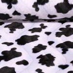 Fausse fourrure - Vache Blanc Noir