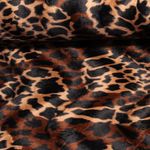 Fausse fourrure - Motif Hyene Marron Noir