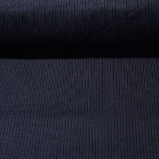 Cord Carole - Washed Cord 4,5mm Schwarzblau