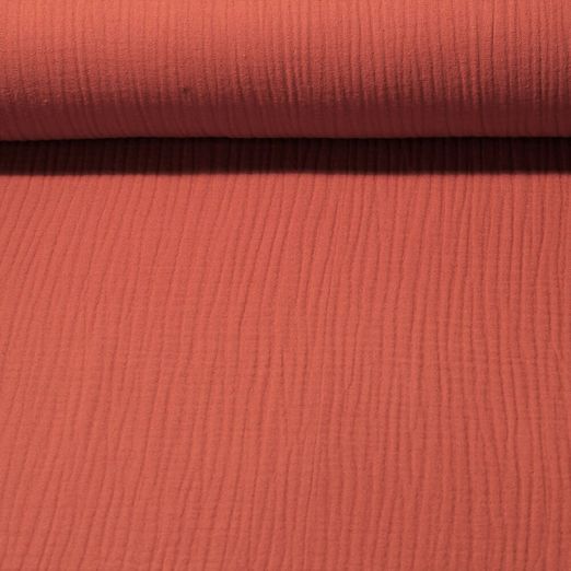 Mousseline Konstantin - Triple gaze Marron rouille