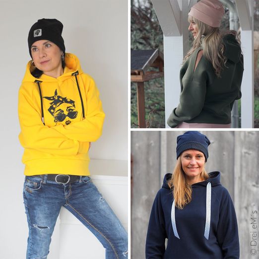 Kombi eBook - Hoodie LIDO und Hipster Beanie - Schnittmuster eBook