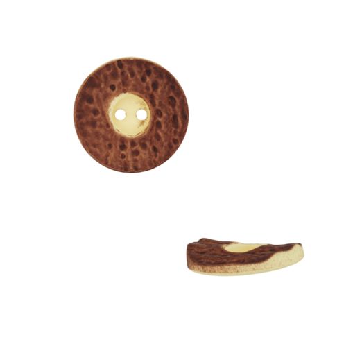 Bouton imitation bois de cerf à 2 trous