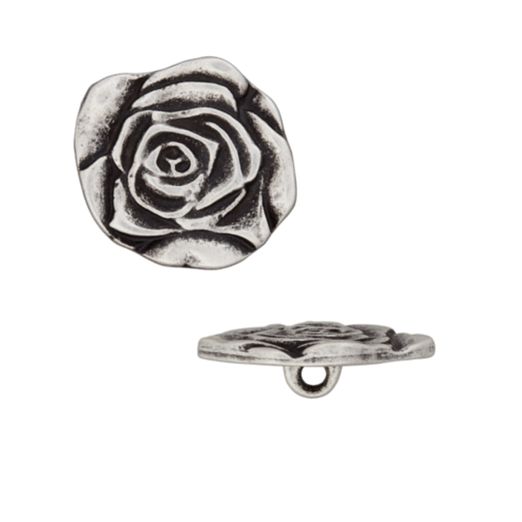 Bouton en métal avec anneau Rose