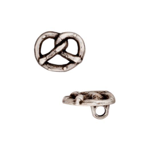 Bouton avec anneau en métal Bretzel
