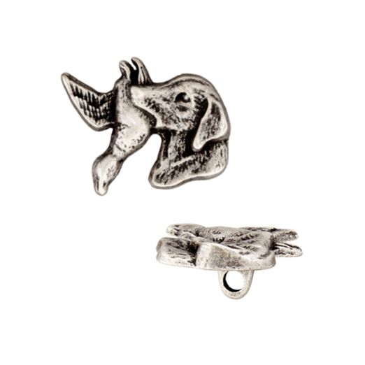 Metallknopf Öse Jagdhund