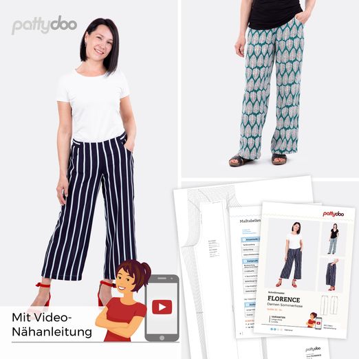 Sommerhose - Florence - Papier-Schnittmuster