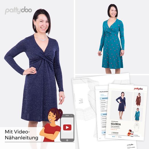 Jerseykleid - Gloria - Papier-Schnittmuster