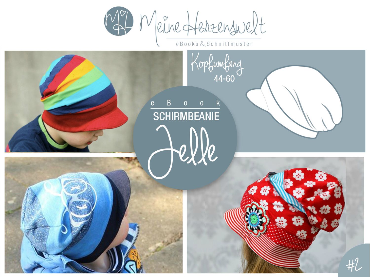 Schirmbeanie - Jelle Kids - Schnittmuster eBook-1 Schirmbeanie - Jelle Kids - Schnittmuster eBook-1