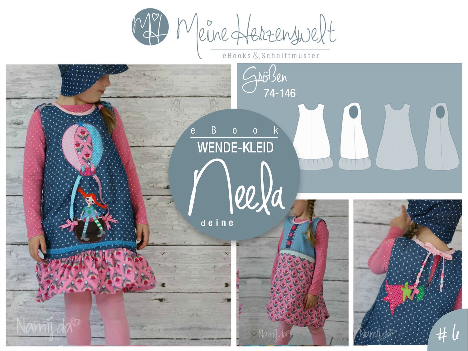 Ballonkleid - Neela Kids - Schnittmuster eBook-1 Ballonkleid - Neela Kids - Schnittmuster eBook-1