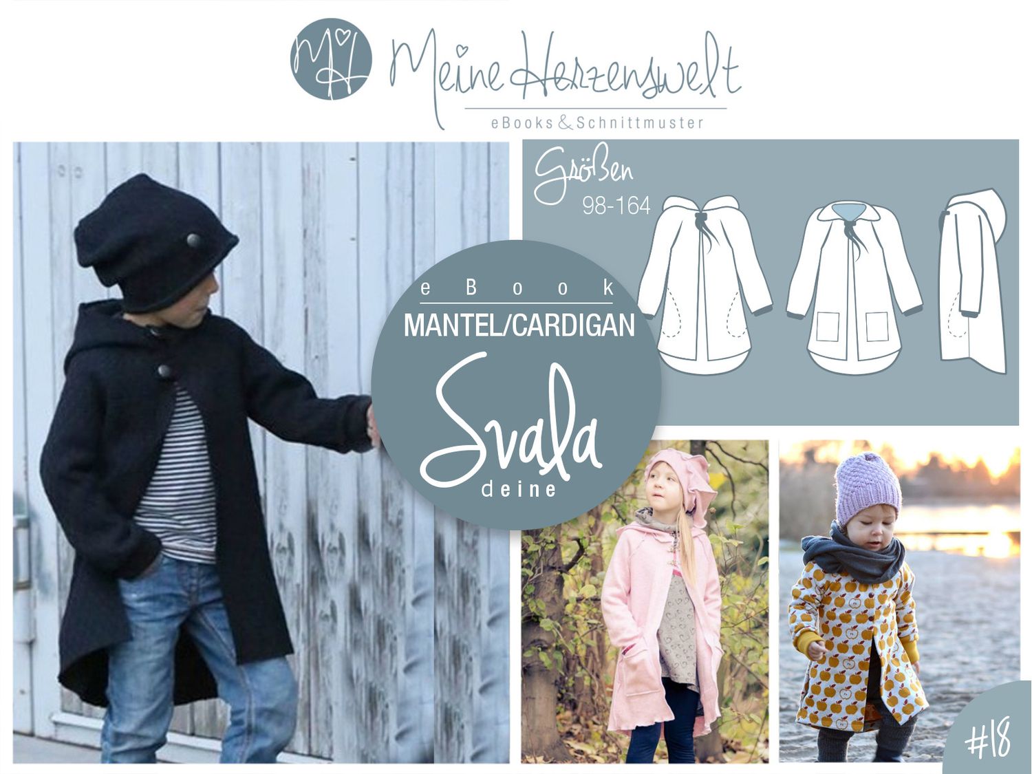 Mantel/Jacke - Svala Kids - Schnittmuster eBook-1 Mantel/Jacke - Svala Kids - Schnittmuster eBook-1