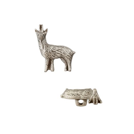 Polyesterknopf metallisiert Gams