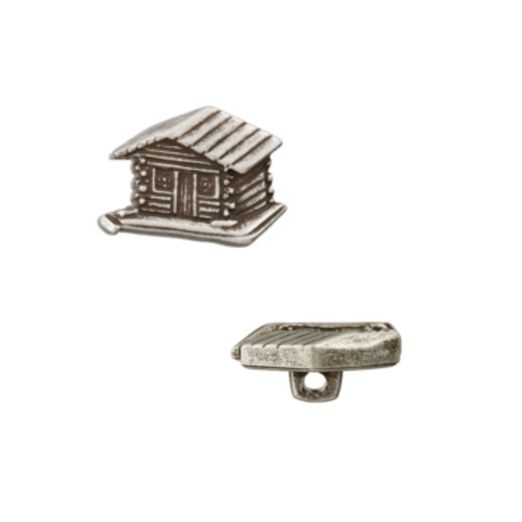 Bouton en polyester métallisé Chalet