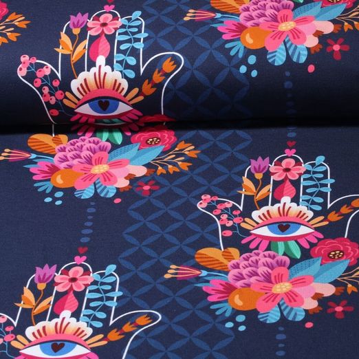 Sweat à motifs - Hamburger Liebe Impression Sparkle Bleu marine Multicolore