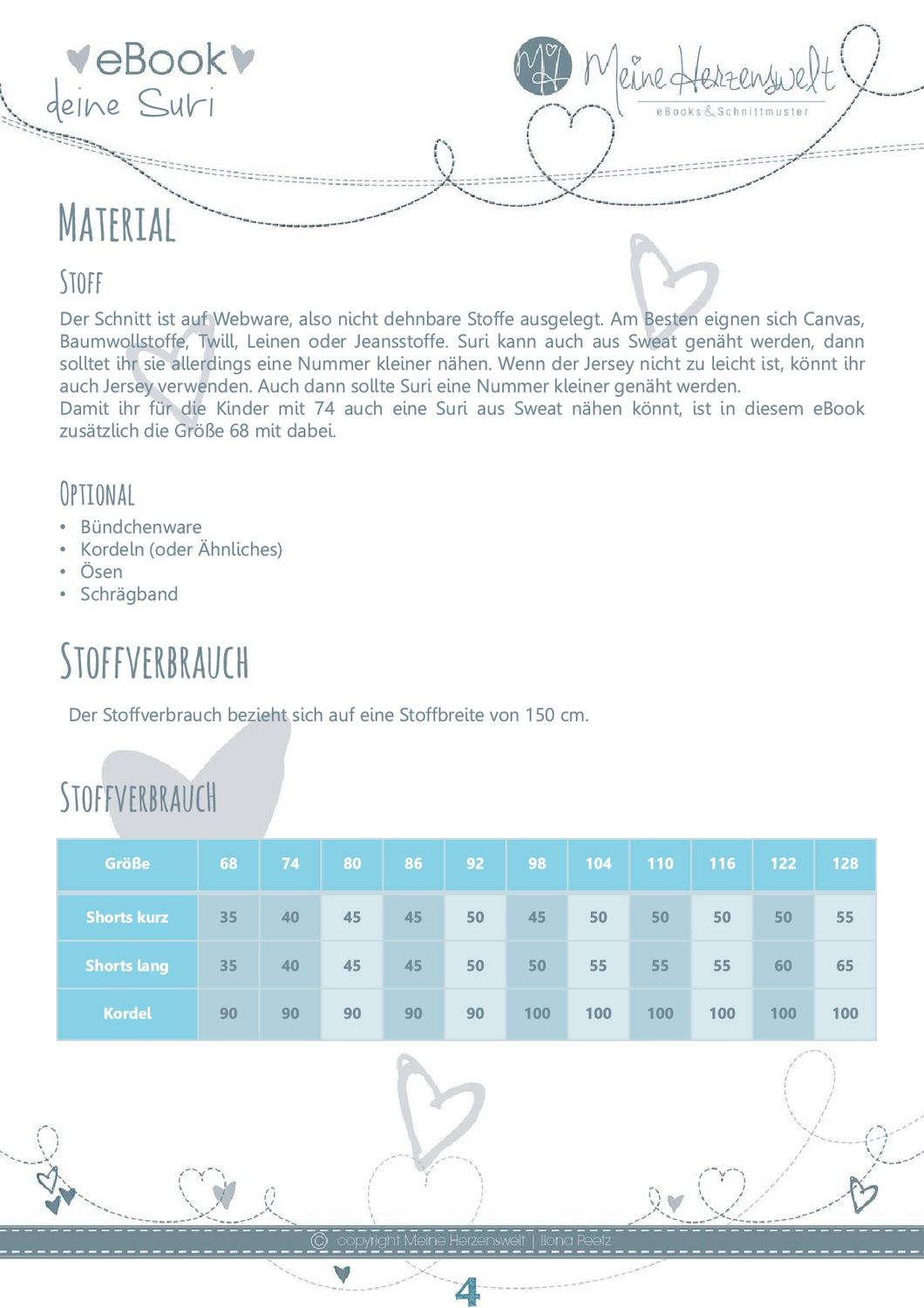 Shorts - Suri Kids - Schnittmuster eBook-3 Shorts - Suri Kids - Schnittmuster eBook-3