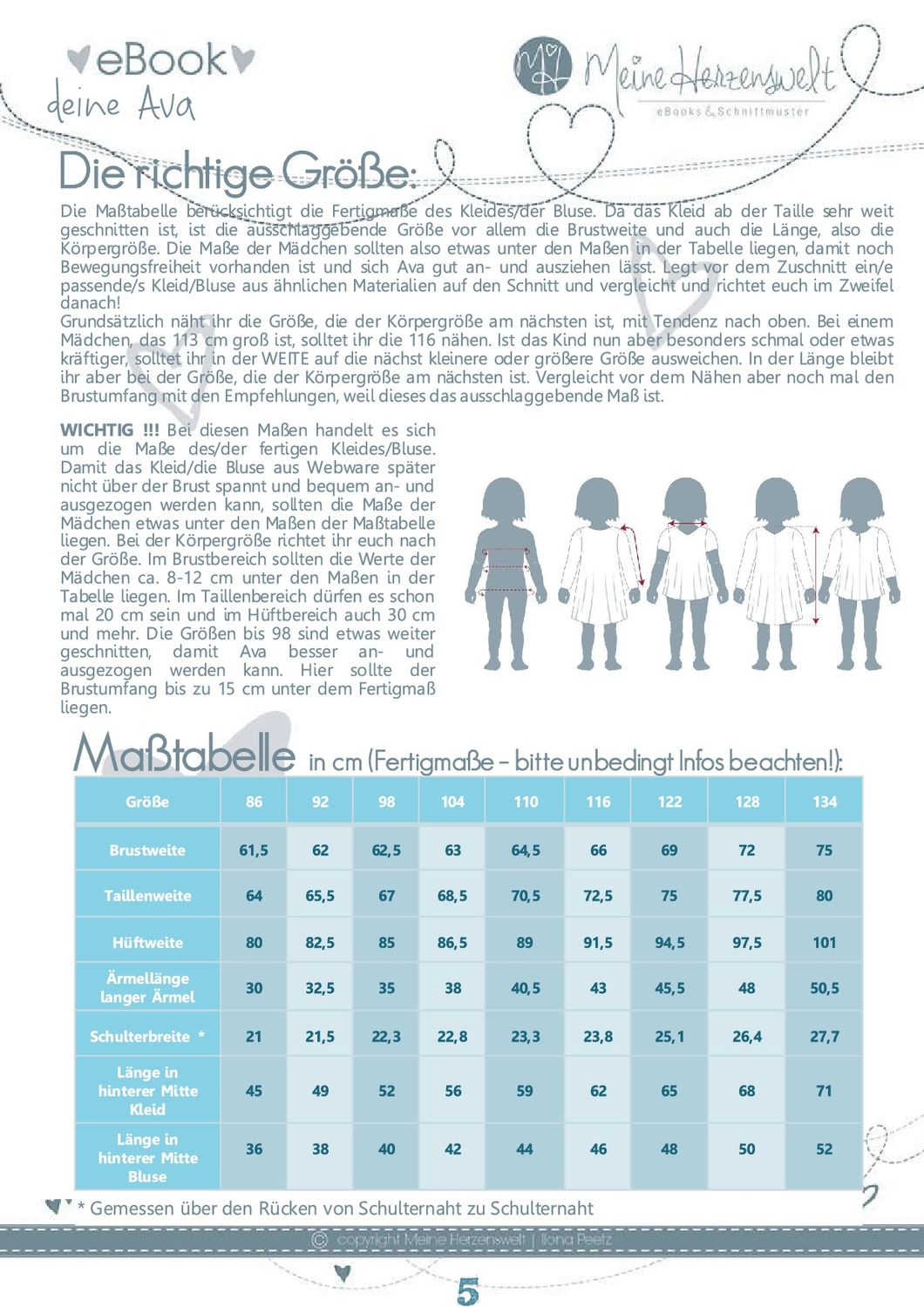 Kleid - Ava Kids - Schnittmuster eBook-2 Kleid - Ava Kids - Schnittmuster eBook-2