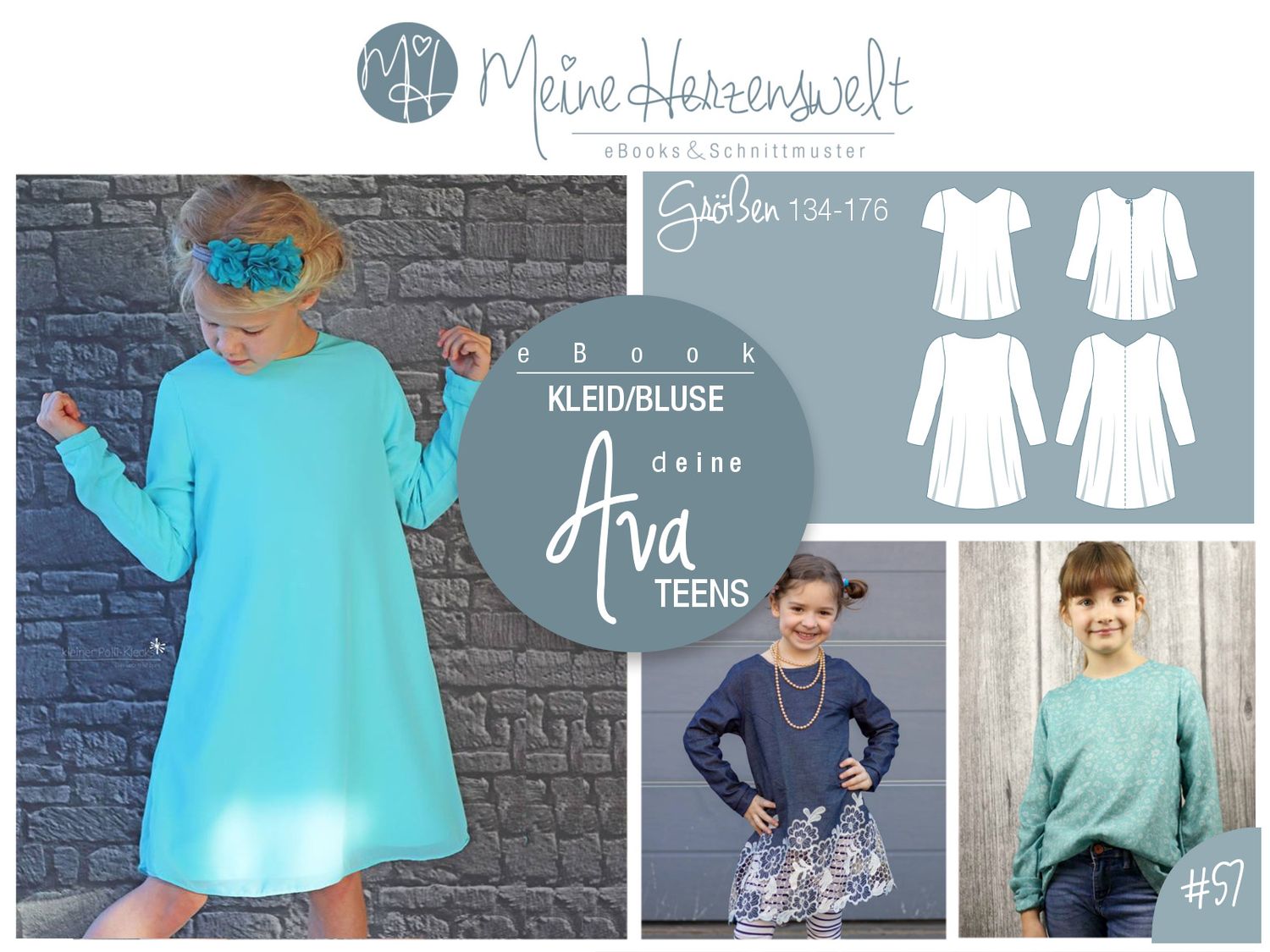 Kleid - Ava Teens - Schnittmuster eBook-1 Kleid - Ava Teens - Schnittmuster eBook-1