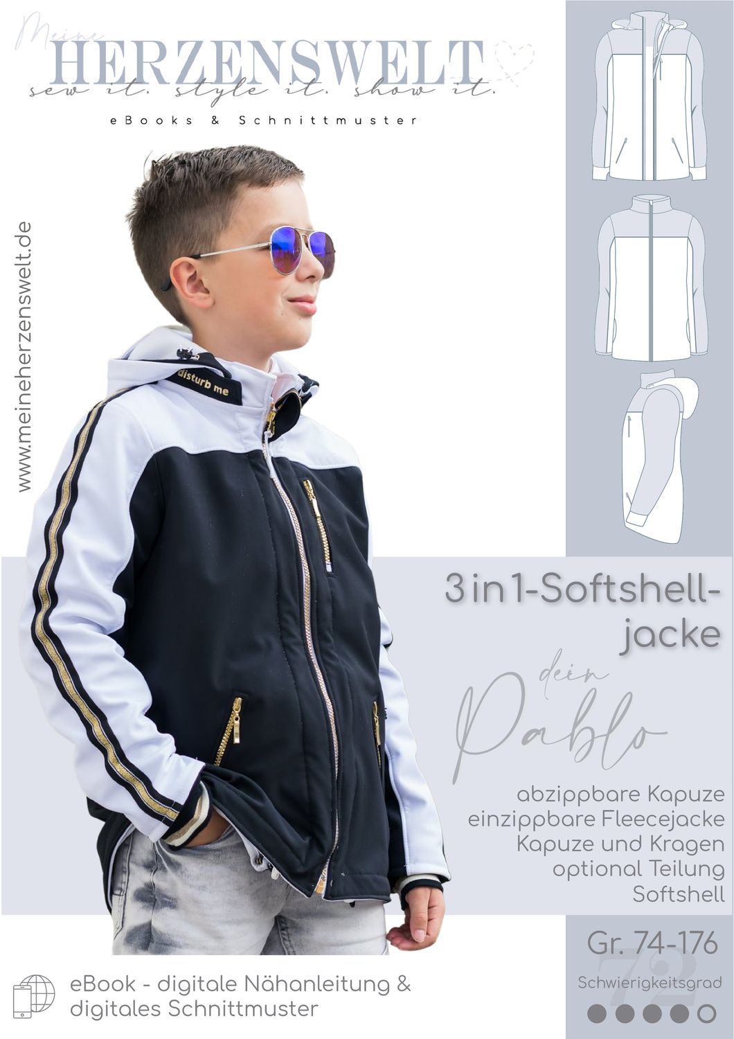 2in1 Jacke - Pablo Kids - Schnittmuster eBook-1 2in1 Jacke - Pablo Kids - Schnittmuster eBook-1
