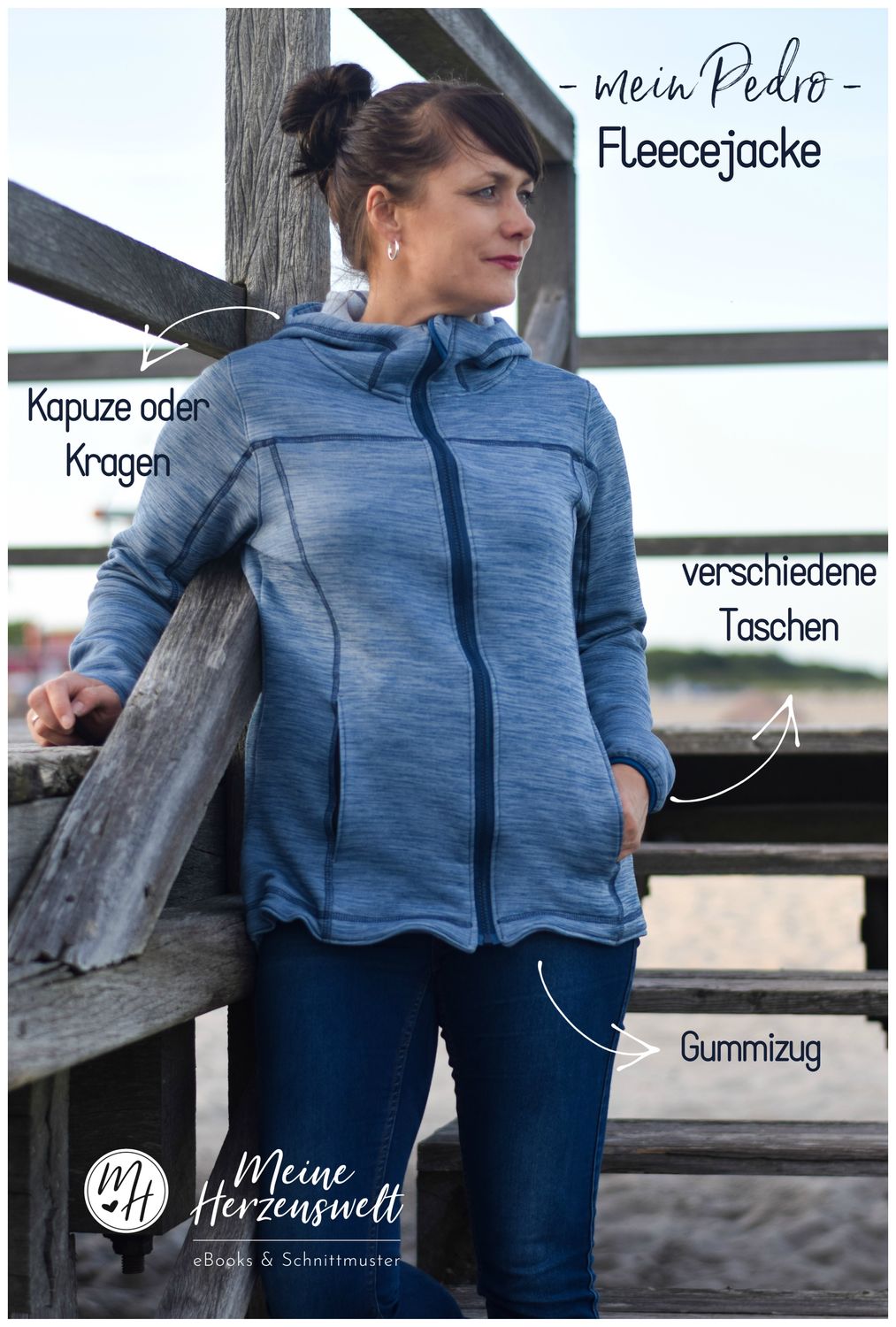 Fleecejacke - Pedro Damen - Schnittmuster eBook-1 Fleecejacke - Pedro Damen - Schnittmuster eBook-1