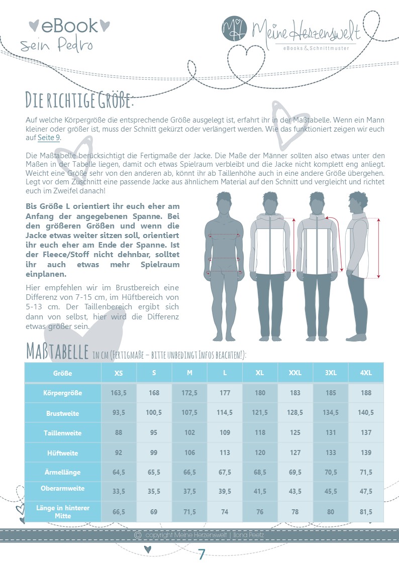 Fleecejacke - Pedro Herren - Schnittmuster eBook-2 Fleecejacke - Pedro Herren - Schnittmuster eBook-2