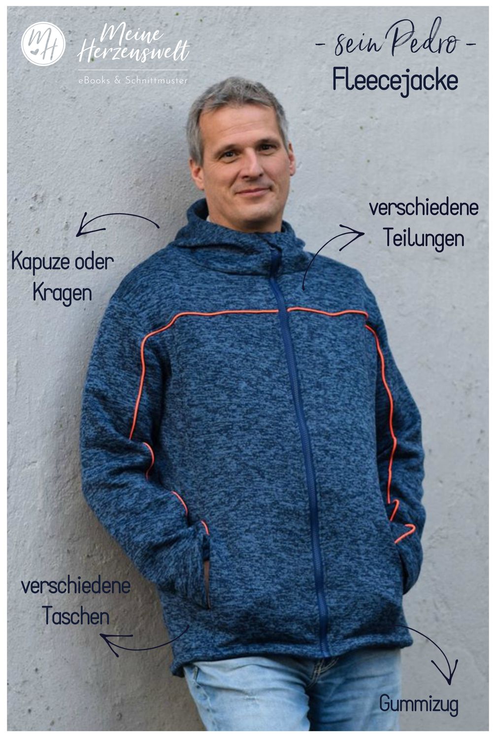 Fleecejacke - Pedro Herren - Schnittmuster eBook-1 Fleecejacke - Pedro Herren - Schnittmuster eBook-1