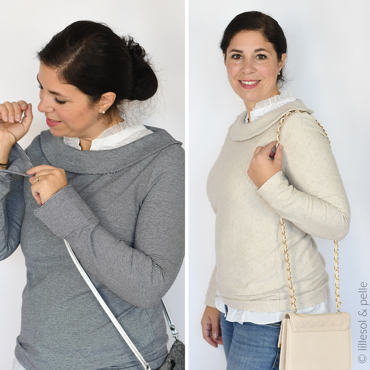 Shirt mit U-Boot Kragen - lillesol women No.47 - Papierschnittmuster-1 Shirt mit U-Boot Kragen - lillesol women No.47 - Papierschnittmuster-1