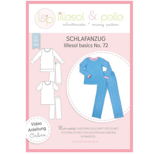 Schlafanzug - lillesol basic No.72 - Papierschnittmuster