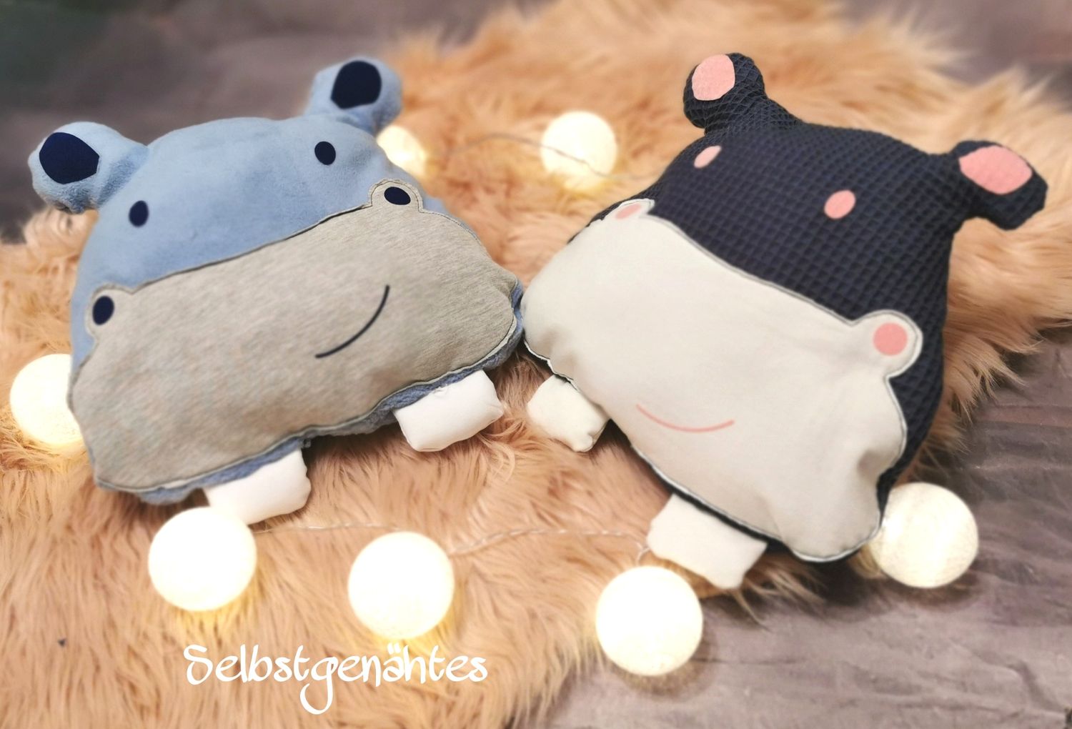 Kuschel-Hippo fürs Gitterbett - Schnittmuster eBook-1 Kuschel-Hippo fürs Gitterbett - Schnittmuster eBook-1