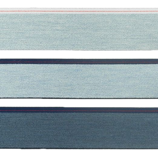 Elastique jeans 40 mm avec bord - au mètre Elastique jeans 40 mm avec bord - au mètre