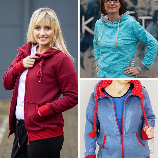 Hoodie Sweatjacke - LUAN - Schnittmuster eBook