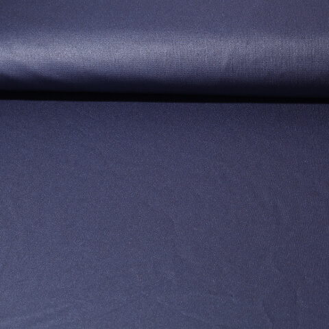 Coton enduit Laura - Uni Bleu marine foncé