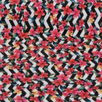 Bedrucktes Kunstleder - Chevron Blumen