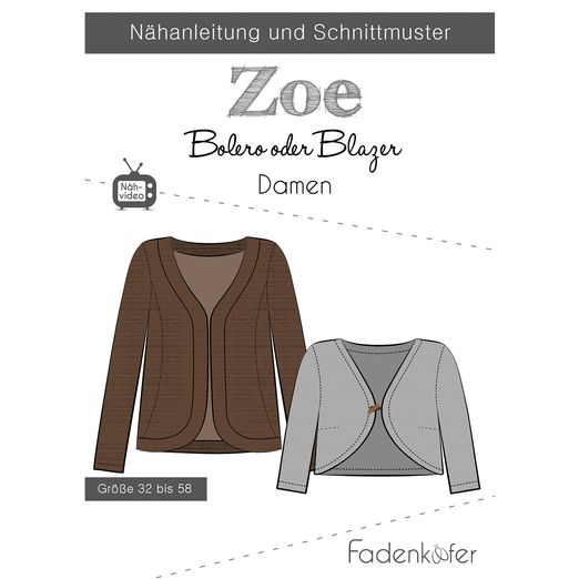 Damen Blazer - Zoe - Papierschnittmuster