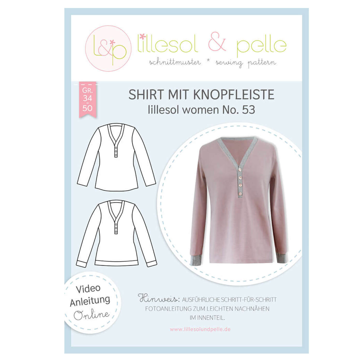 Shirt mit Knopfleiste - lillesol women No.53 - Papierschnittmuster-0 Shirt mit Knopfleiste - lillesol women No.53 - Papierschnittmuster-0