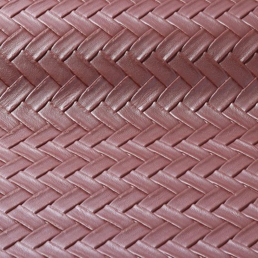 Simili synthétique - Chevrons 3D Rose