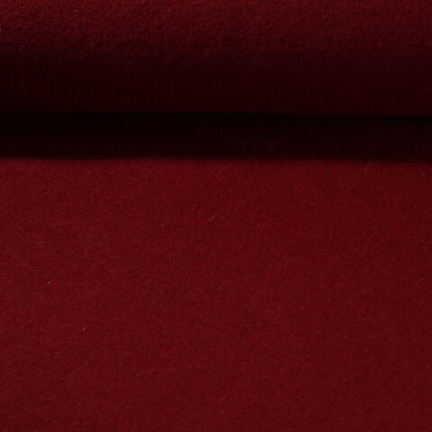 Laine bouillie/Loden Waltraud - Bordeaux Uni