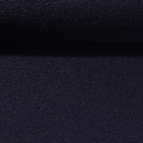 Laine bouillie Loden Waltraud - Bleu marine foncé Uni