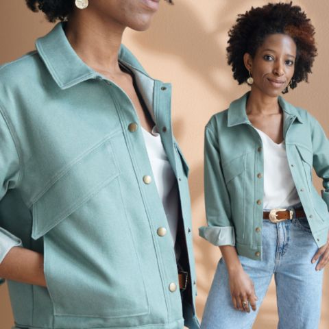 Jeans Fabian - Mélange vert clair-1 Jeans Fabian - Mélange vert clair-1