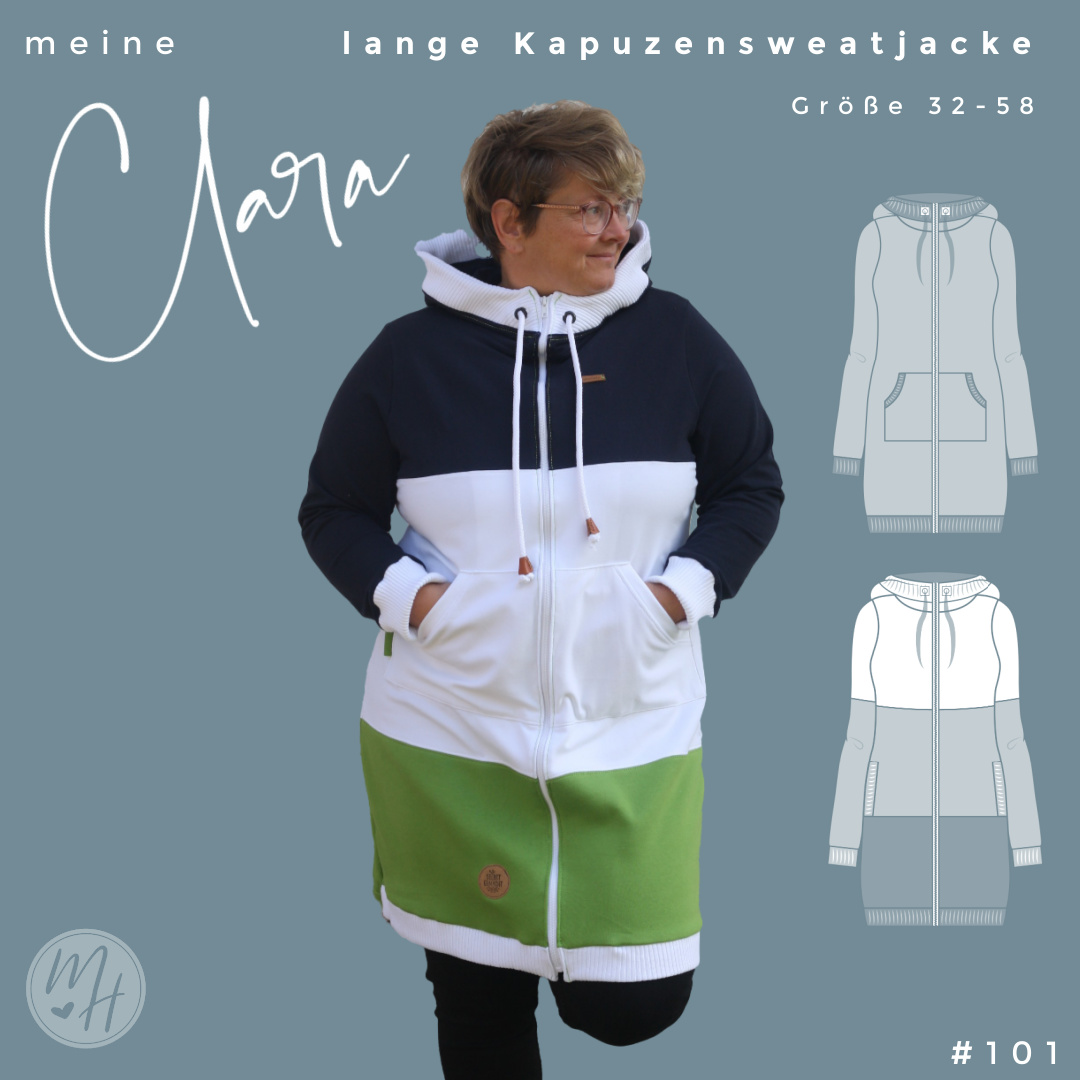 Sweatjacke - Clara - Schnittmuster eBook-1 Sweatjacke - Clara - Schnittmuster eBook-1