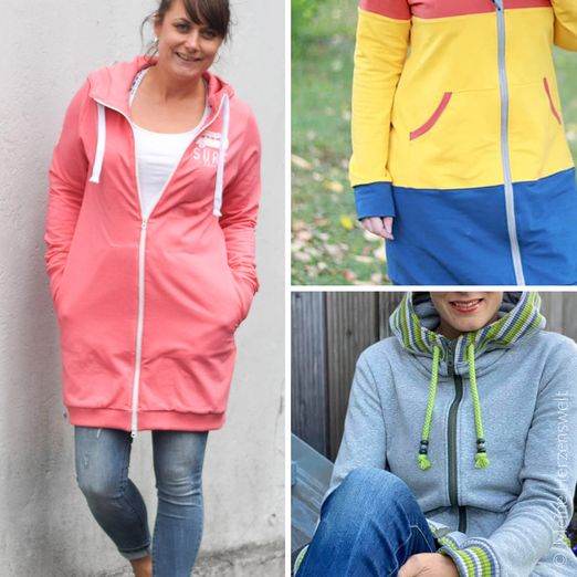 Sweatjacke - Clara - Schnittmuster eBook Sweatjacke - Clara - Schnittmuster eBook