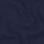 Wafel piqué - effen marineblauw