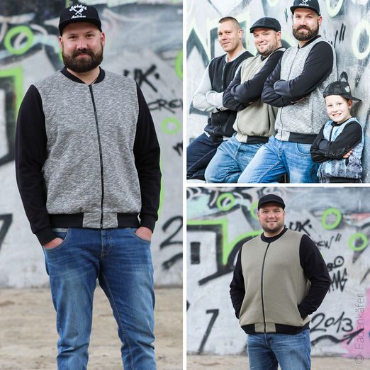 Jacke - College-Jacke Herren - Schnittmuster eBook
