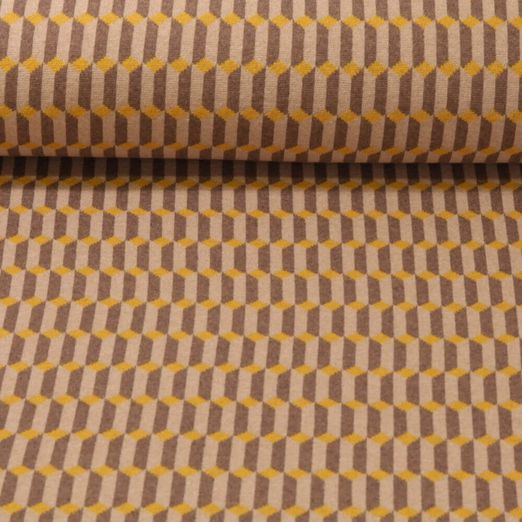 Tissu durable - Jacquard Sweat Diamond Optics Taupe