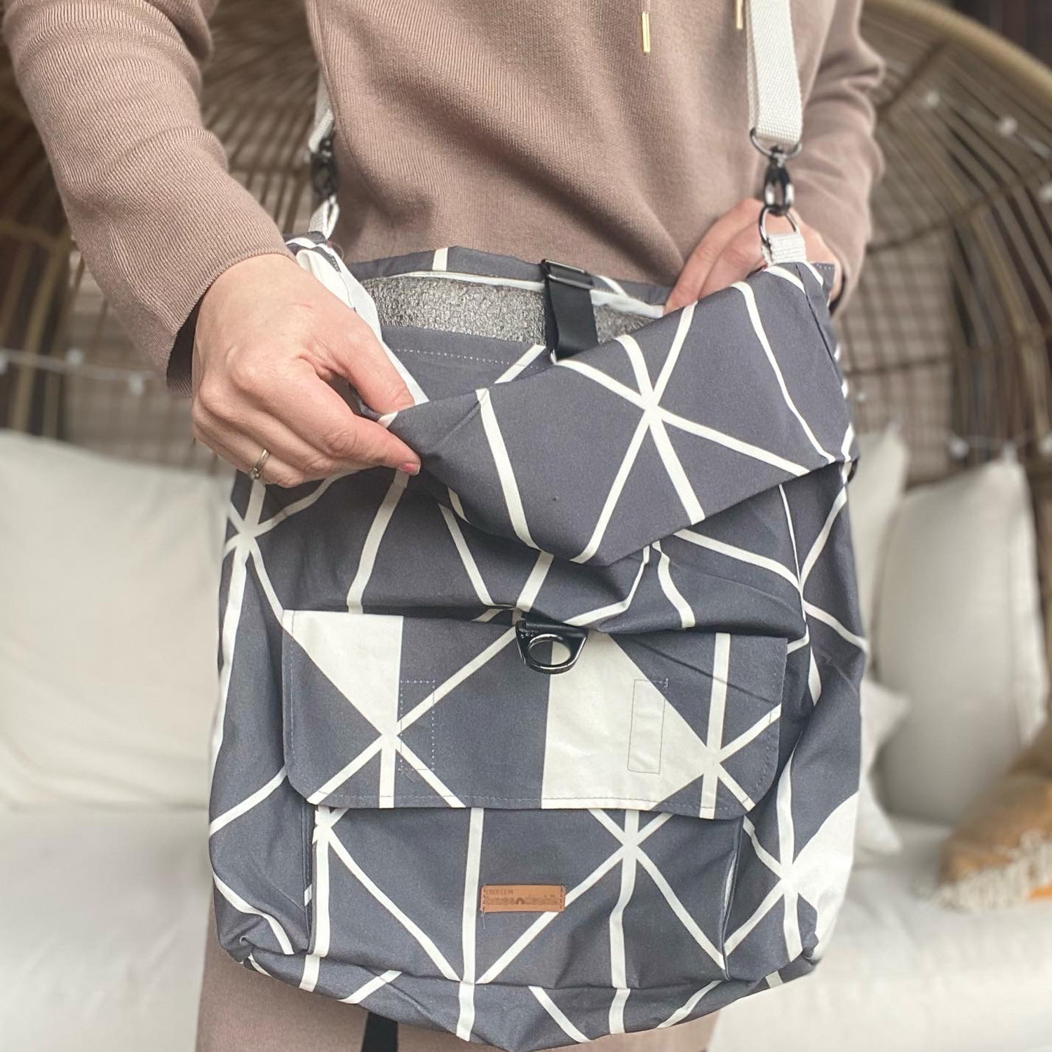 Fox Oilskin light - DIY Eule x Snaply - Grau Weiß-2 Fox Oilskin light - DIY Eule x Snaply - Grau Weiß-2