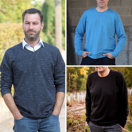 Pullover - Basic-Pulli Herren - Schnittmuster eBook