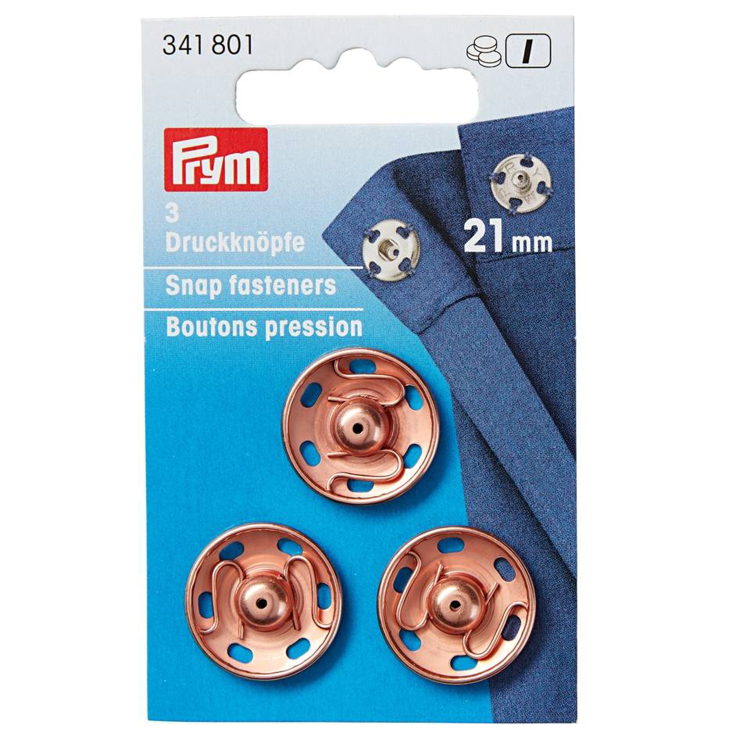 PRYM Annäh-Druckknöpfe roségold - verschiedene Größen-1 PRYM Annäh-Druckknöpfe roségold - verschiedene Größen-1