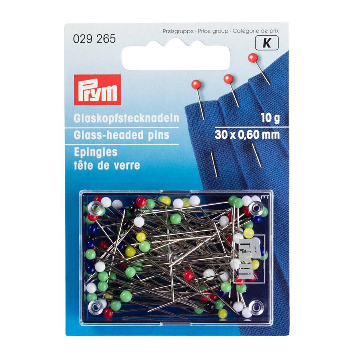 PRYM Glaskopfstecknadeln 0,6 x 30 mm-1 PRYM Glaskopfstecknadeln 0,6 x 30 mm-1
